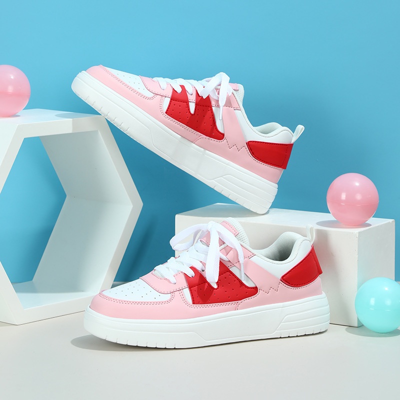 Comfortable Thick-soled Couple Sneakers With Tie Straps Casual_voghion.com