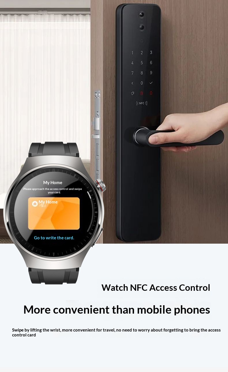 Smartwatch med blodsukkermåler blodtryk og bluetooth nfc_voghion.com
