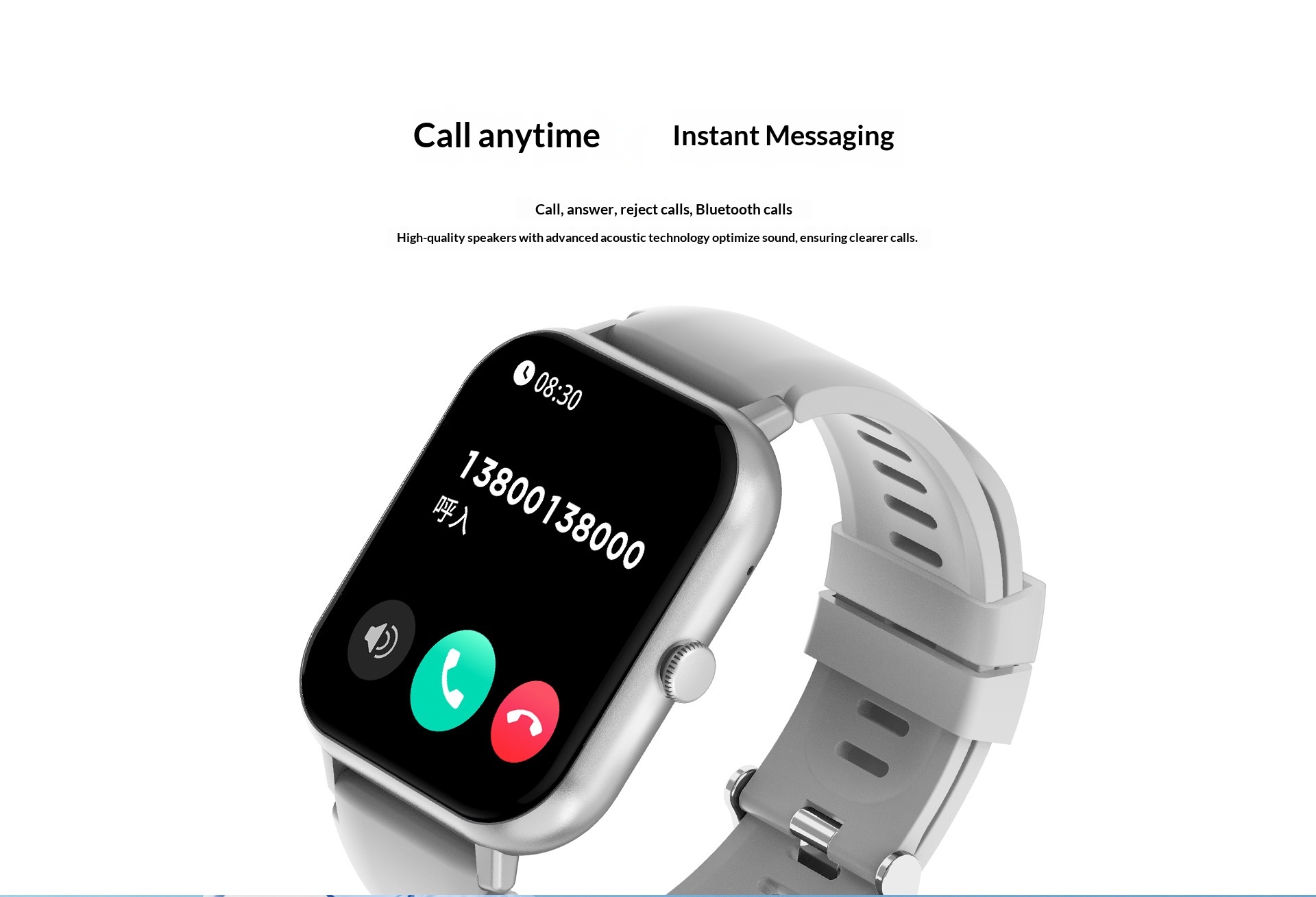 Smartwatch med bluetooth-samtal och hälsomätning_voghion.com