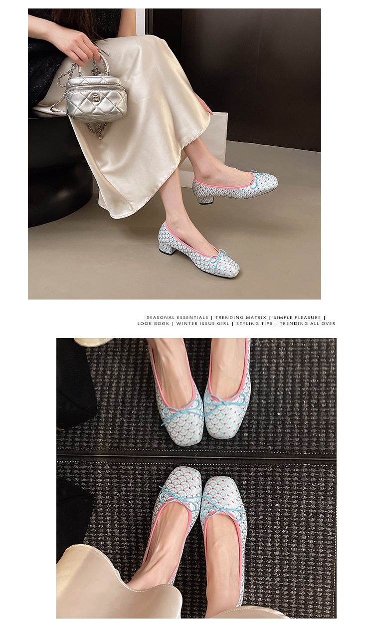 Dames ballerina's van mesh met strik en strass dansschoenen_voghion.com