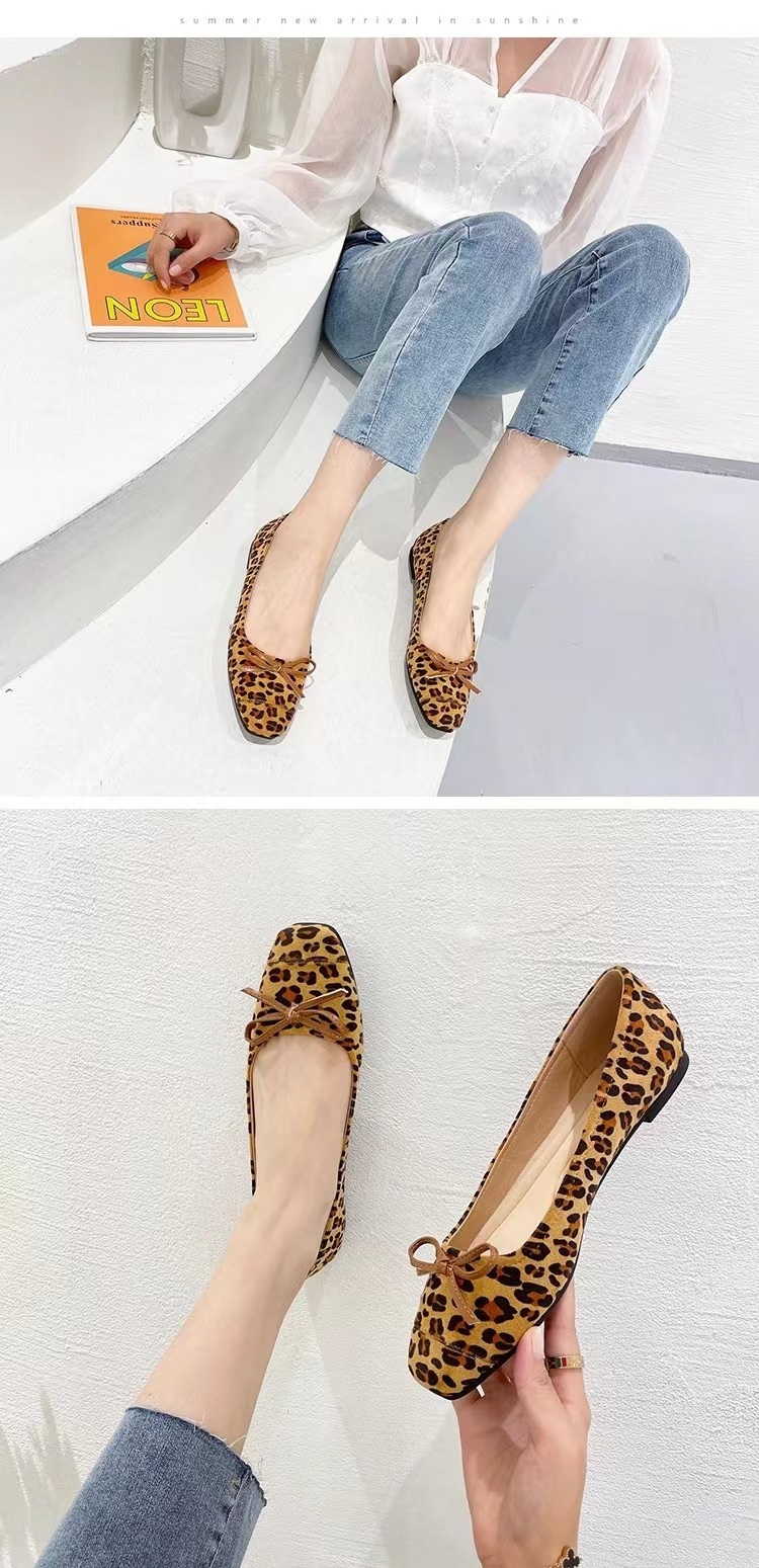 Sapatilhas de dança bailarina com estampado leopardo mulher_voghion.com