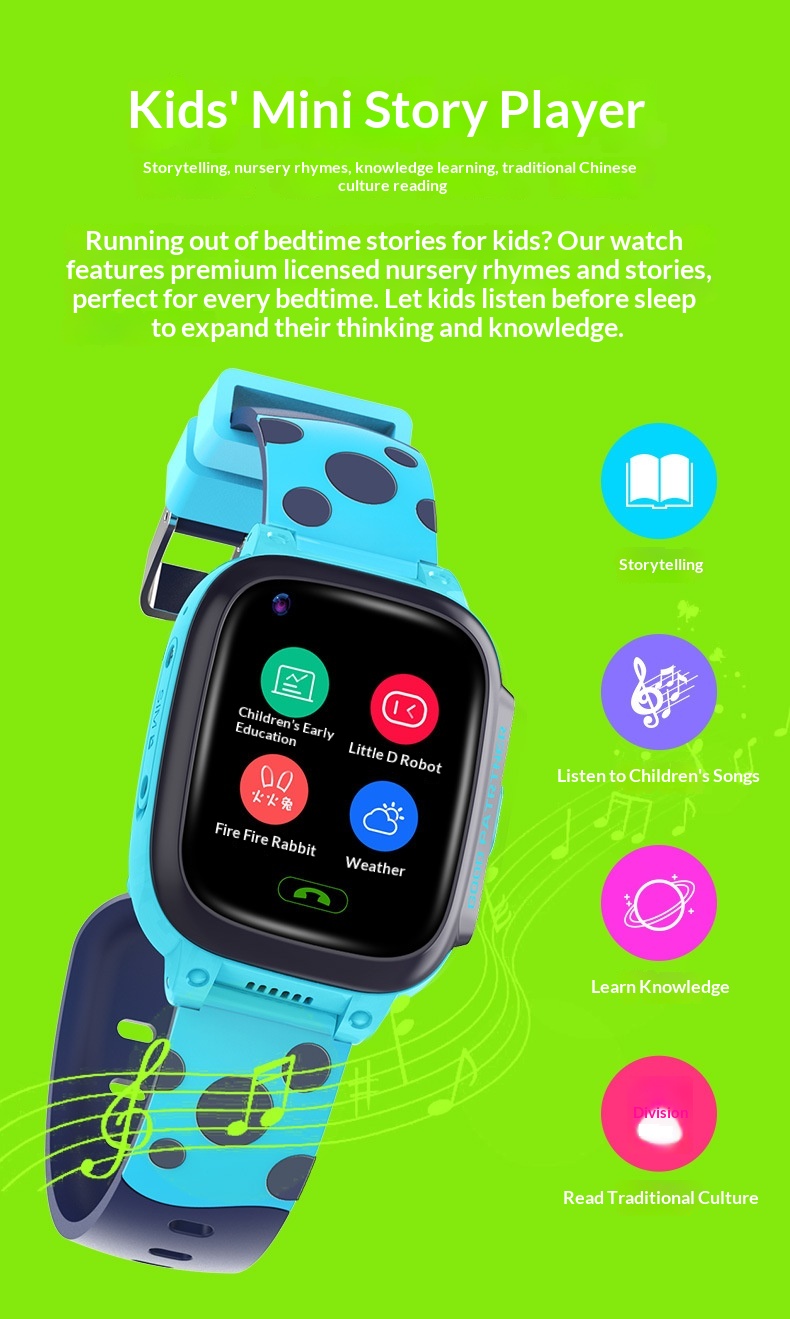 Kindersmartwatch met diepe waterdichtheid, wereldwijde 4G-ondersteuning, GPS-positionering, betaalfunctie, video en vreemde talen_voghion.com