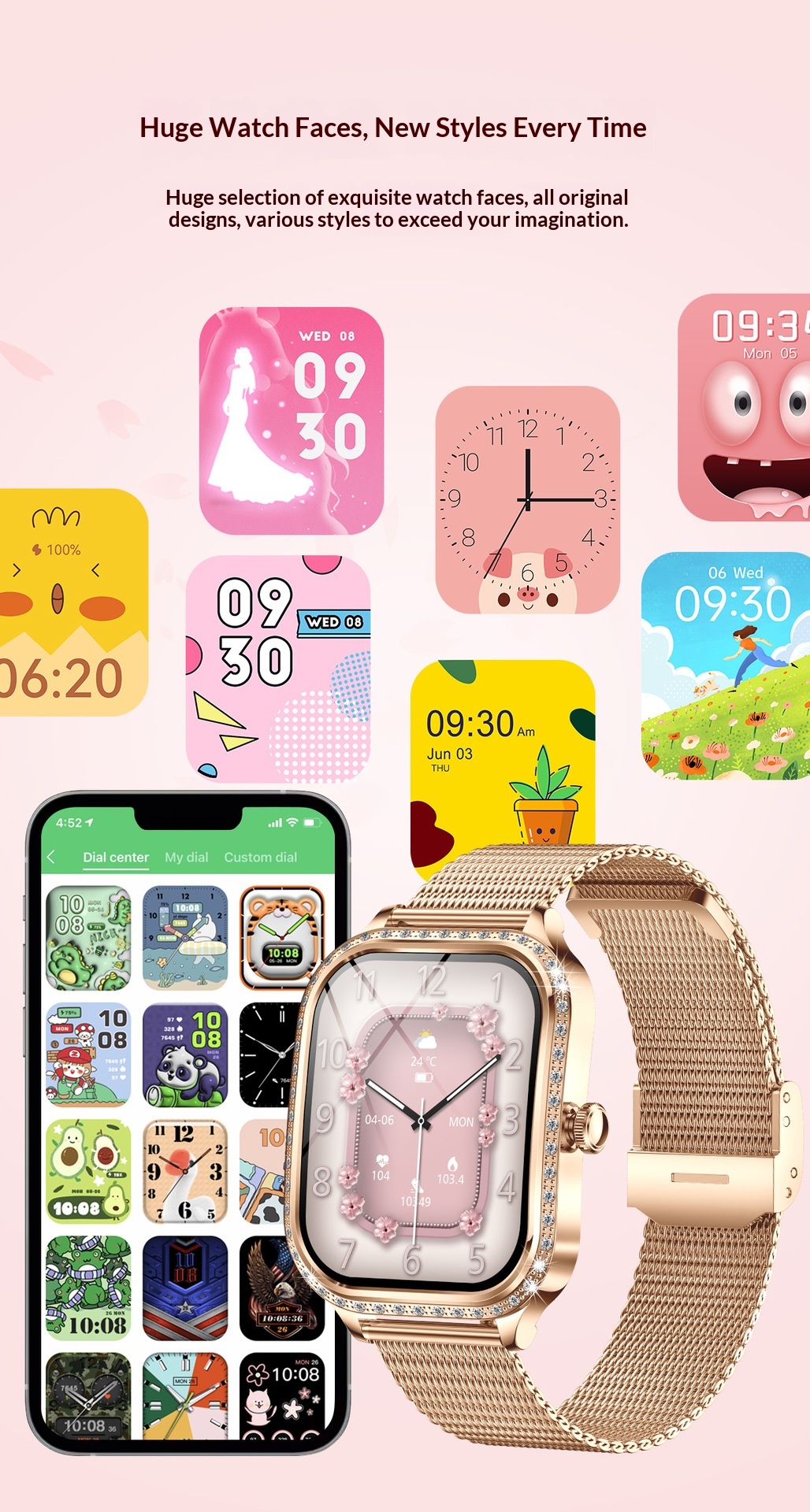 Smartwatch For Women With Bluetooth Calling And Health Tracking_voghion.com