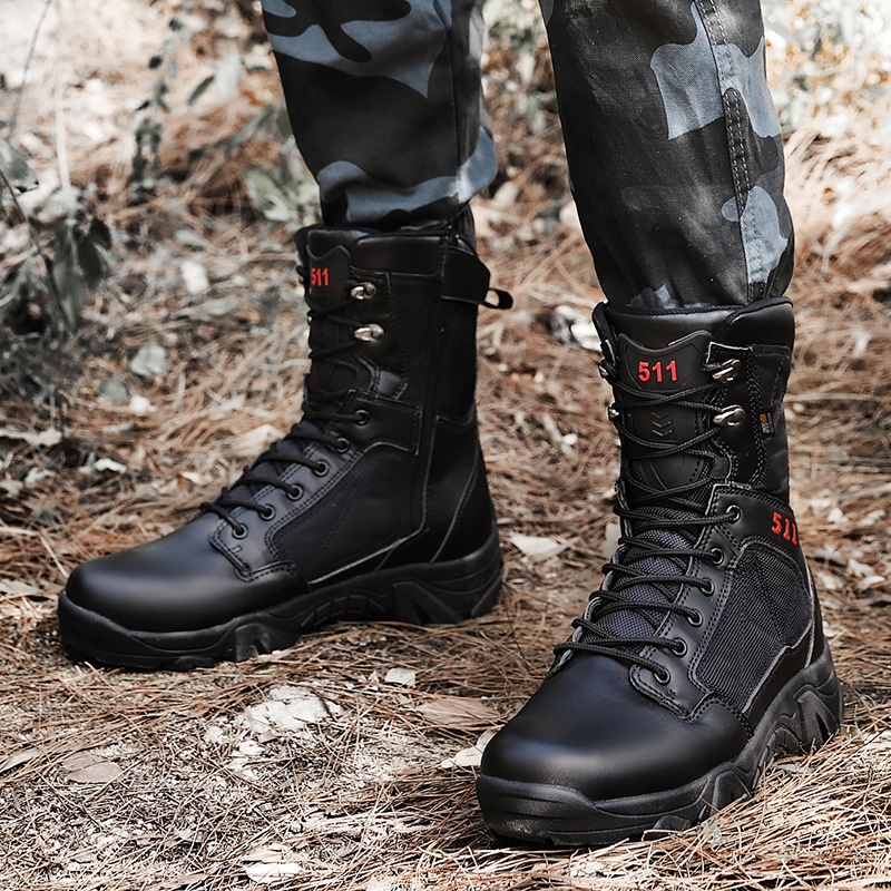 Neue Combat Short Trainingsstiefel im britischen Stil, mittelhoch geschnitten, große Größen, Martin Desert Workwear Militärstiefel für Herren_voghion.com