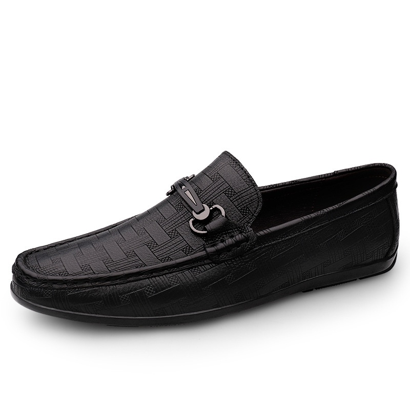 0045 Herren-Loafer, flache Leder-Slipper, knöchelhoch, europäischer und amerikanischer Stil, Fahrschuhe, Freizeitschuhe_voghion.com
