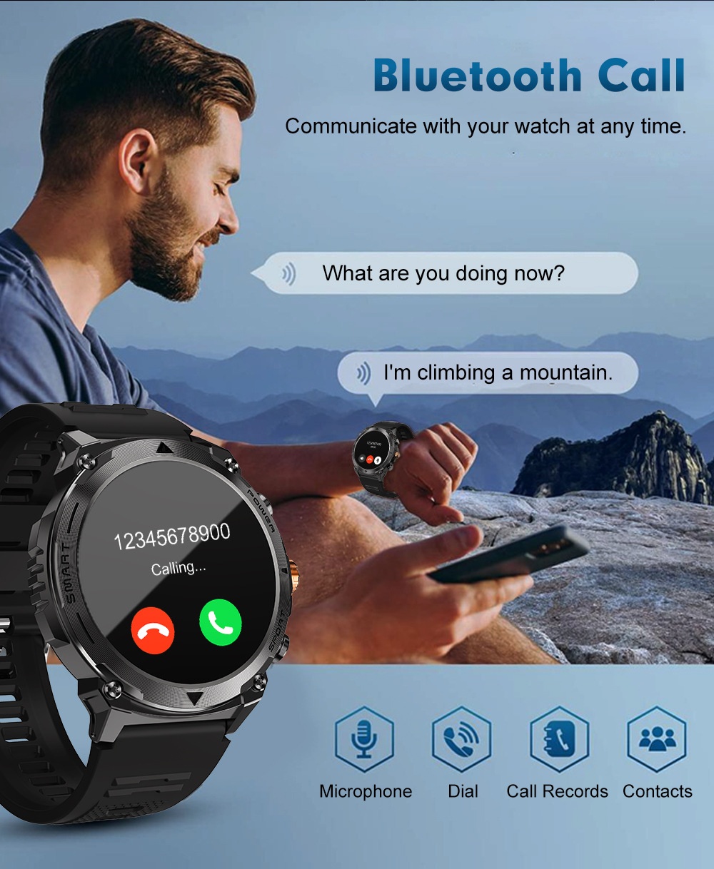 Smartwatch T53 Outdoor Bluetooth Amoled Pulsmessung Blutdruck_voghion.com