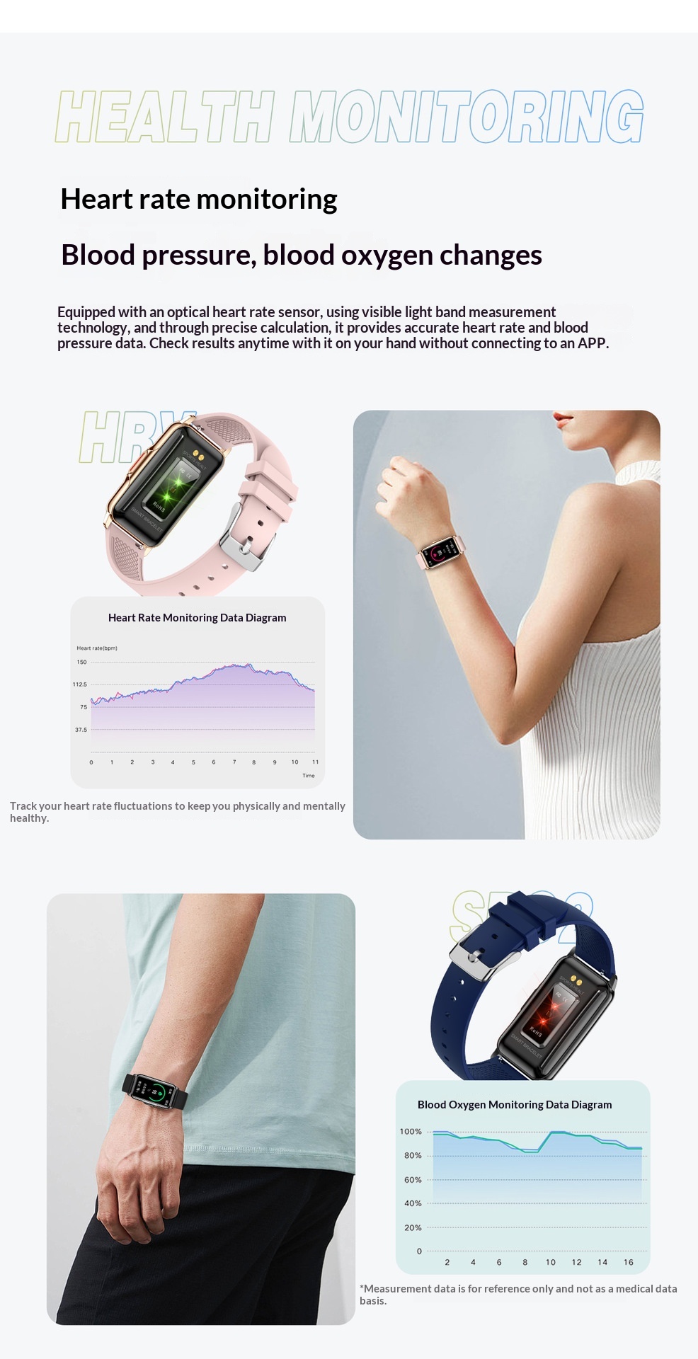 Smartwatch Für Damen Mit Herzfrequenz- Und Blutsauerstoffmessung_voghion.com