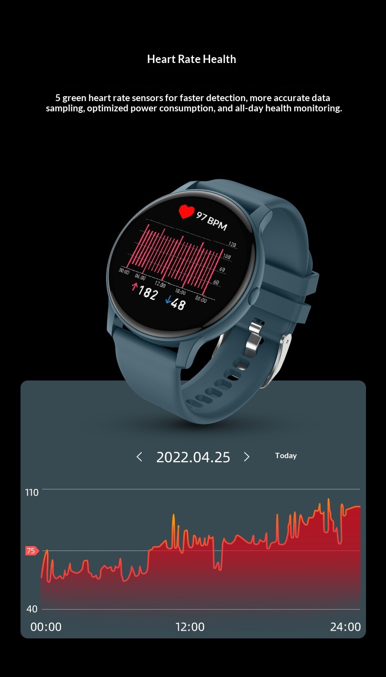 Smartwatch Mit Bluetooth-telefonie Herzfrequenz- Und Schlaf-check_voghion.com