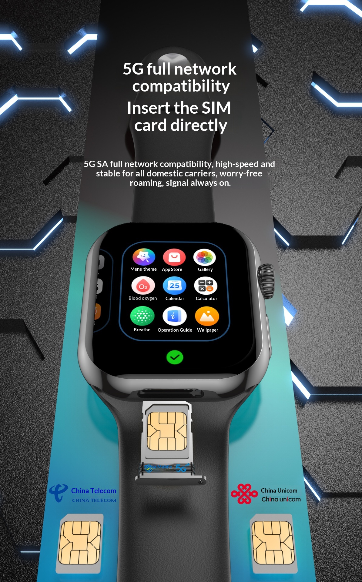 Smartwatch Cd20max+ With Card Slot Fingerprint And Morse Code_voghion.com