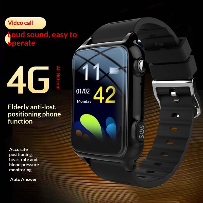 Cross-border Hot Item Elderly Card Insert Smart Adult Health Monitoring Heart Rate Blood Oxygen Phone Watch_voghion.com