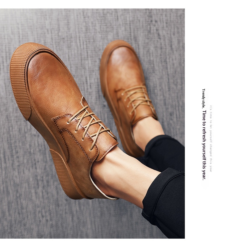 Retro Men's Lace-up Sneakers With Thick Soles Casual Shoes_voghion.com