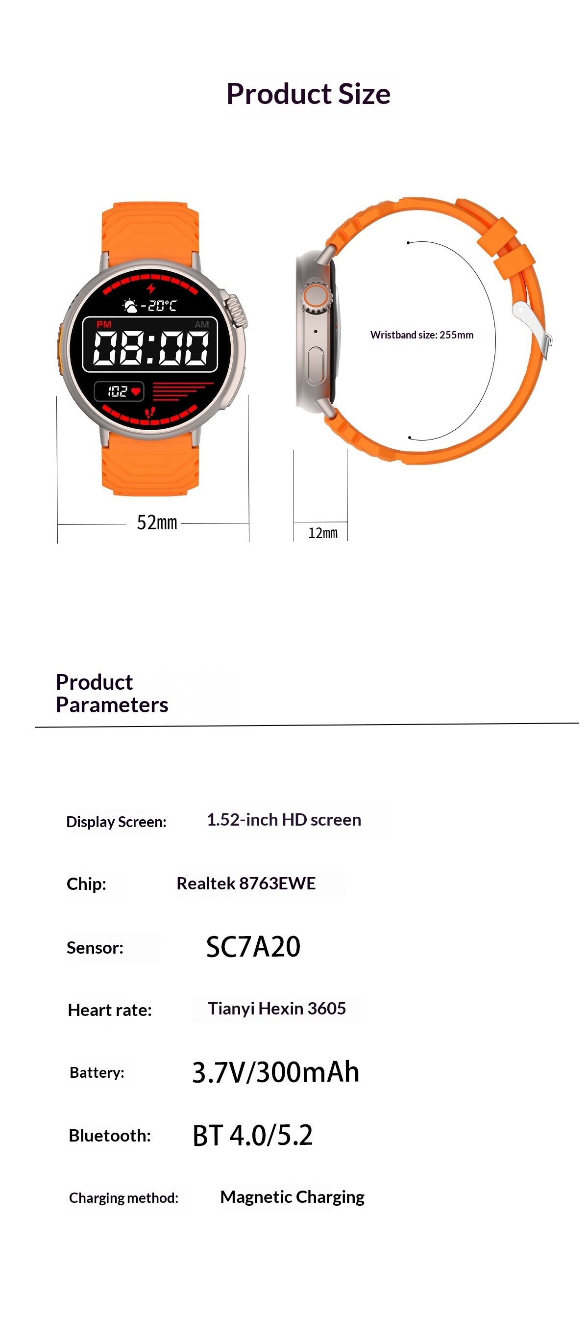 Smartwatch Mit Bluetooth Anruffunktion Und Großem Display_voghion.com