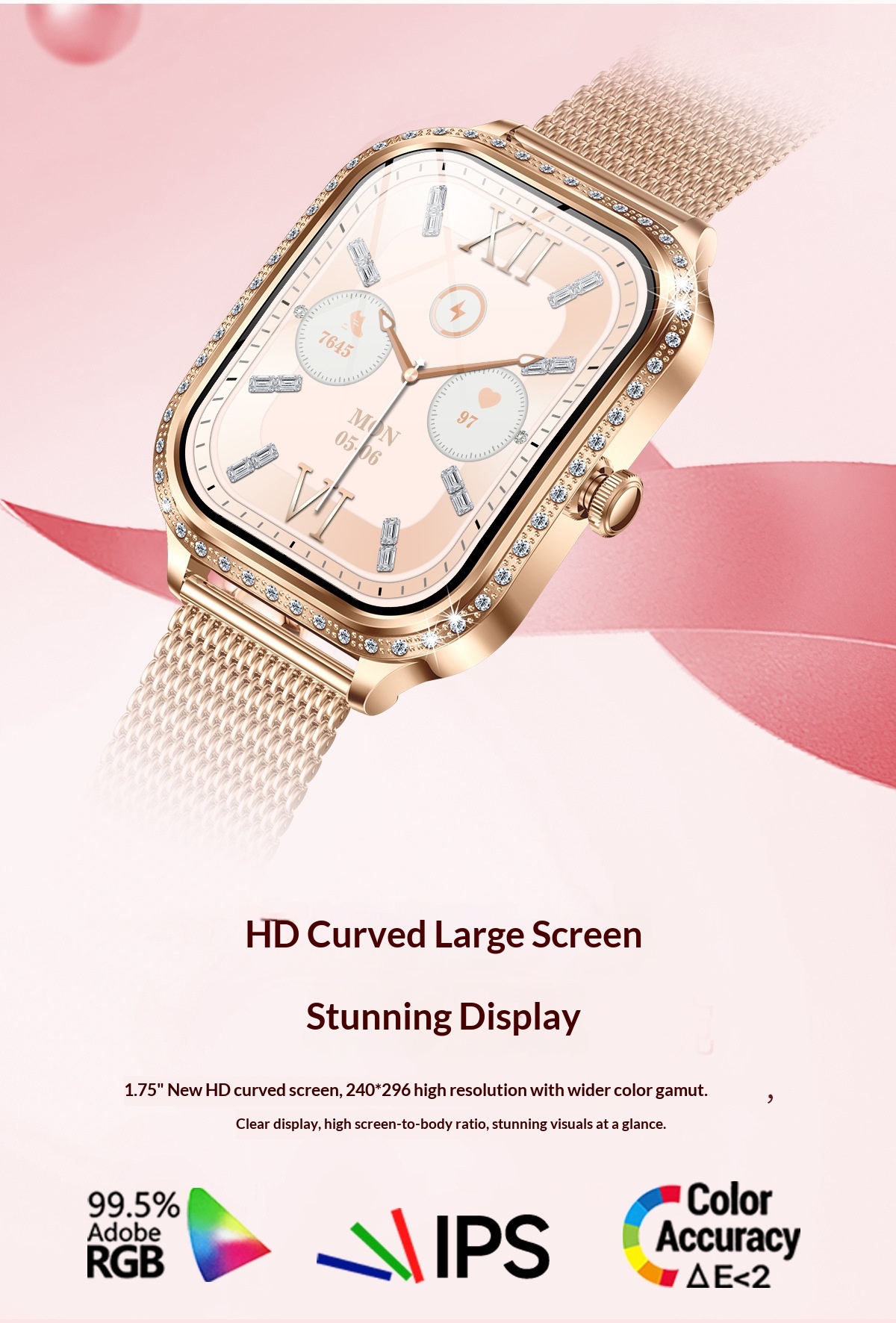 Smartwatch For Women With Bluetooth Calling And Health Tracking_voghion.com