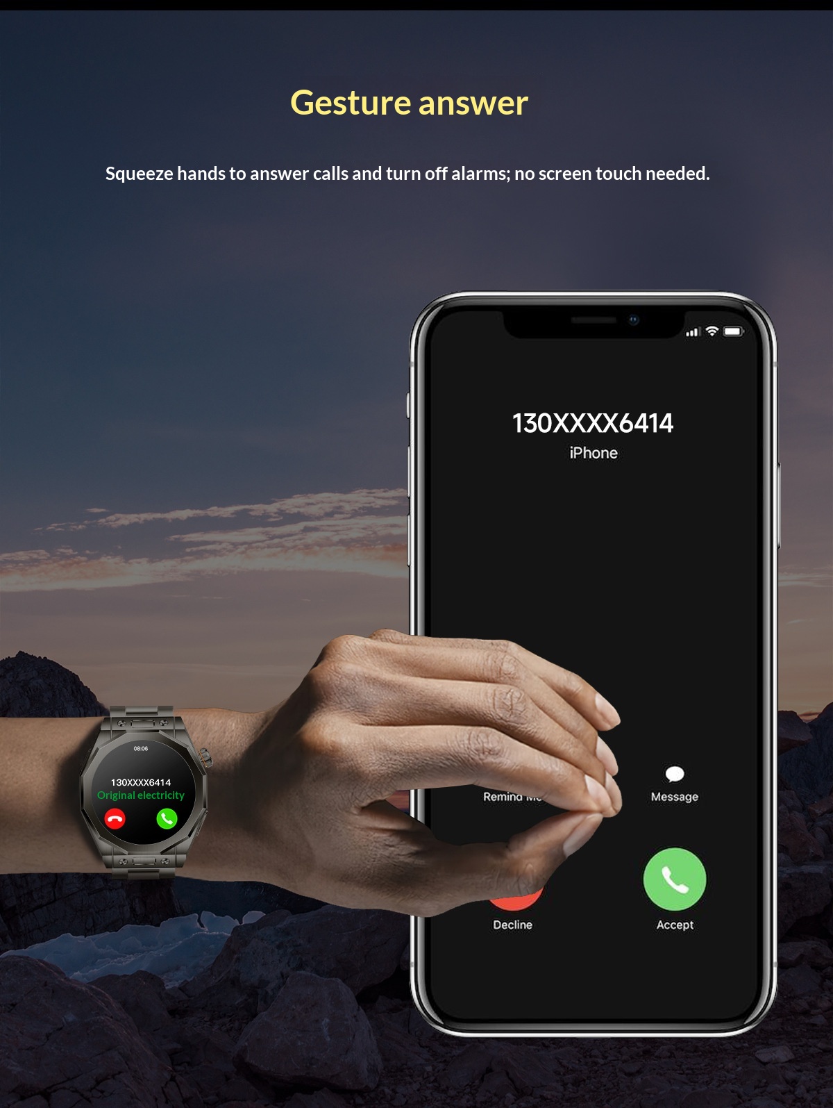 Okosóra z18max bluetooth hívással és pulzusmérővel_voghion.com