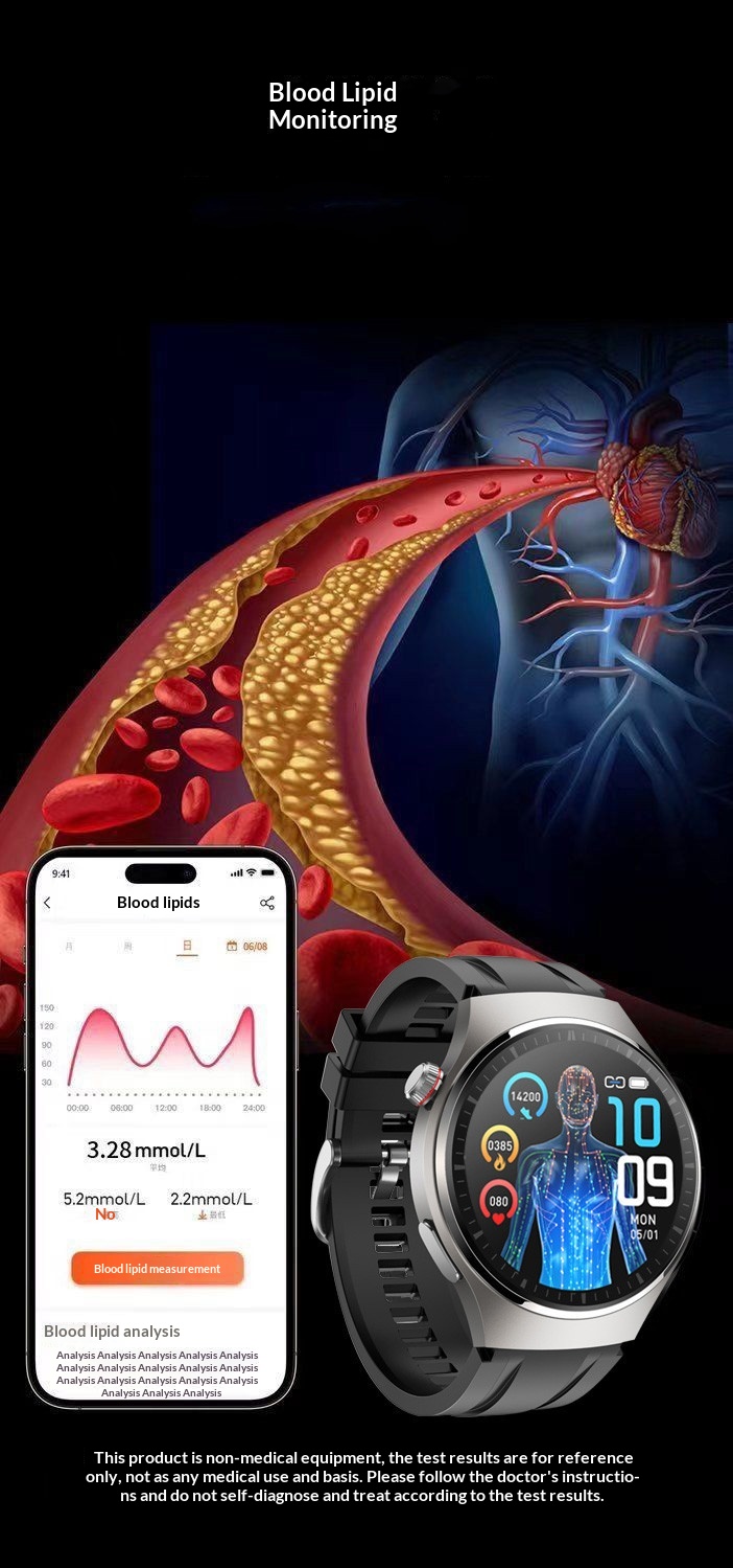 Smartwatch med blodsukkermåler blodtryk og bluetooth nfc_voghion.com