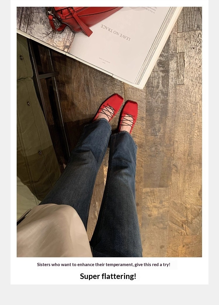 Scarpe da ballo rosse in pelle di pecora con rialzo donna_voghion.com