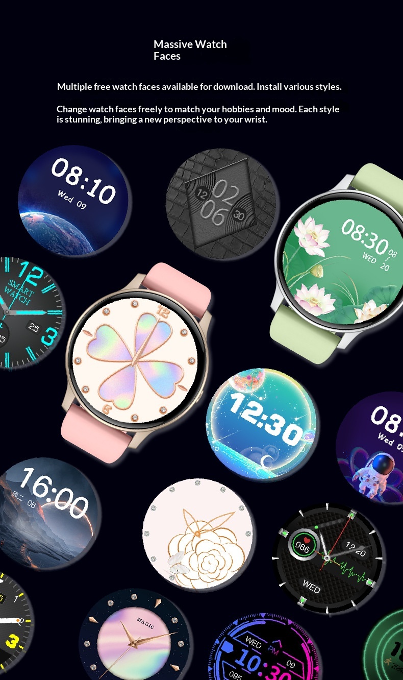 Smartwatch Mit Bluetooth-telefonie Herzfrequenz- Und Schlaf-check_voghion.com
