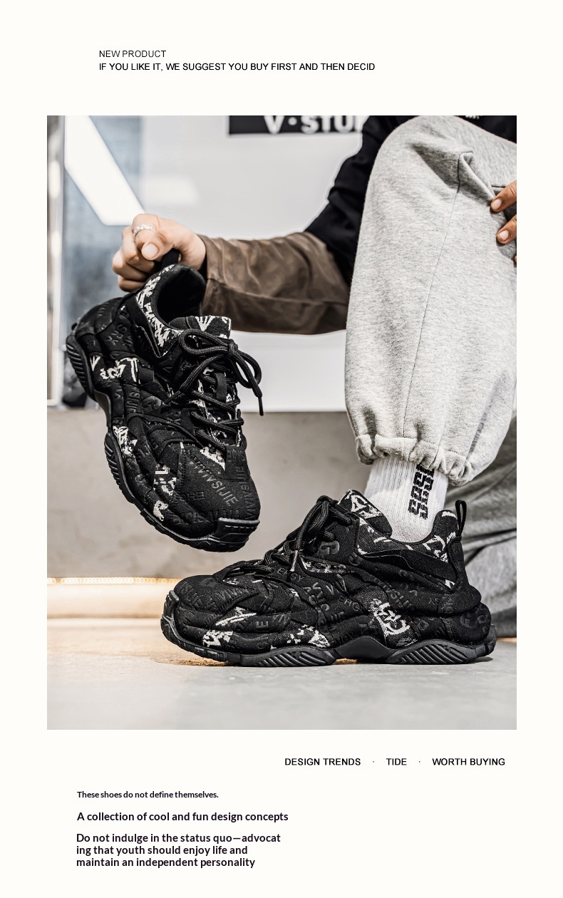 Herren Chunky Dad Sneakers Modische Freizeitschuhe Für Herren_voghion.com