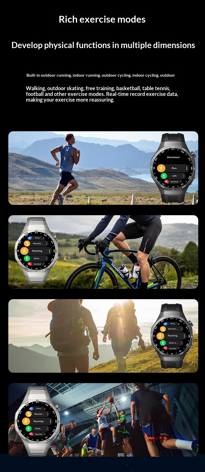 Smartwatch gt5p con ricarica wireless chiamate bluetooth ed nfc_voghion.com