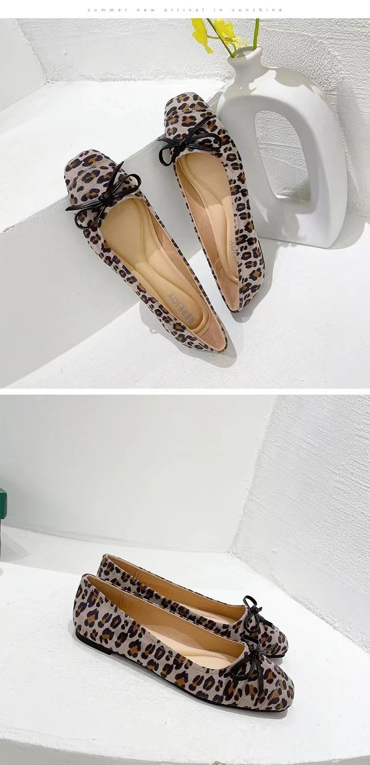 Sapatilhas de dança bailarina com estampado leopardo mulher_voghion.com