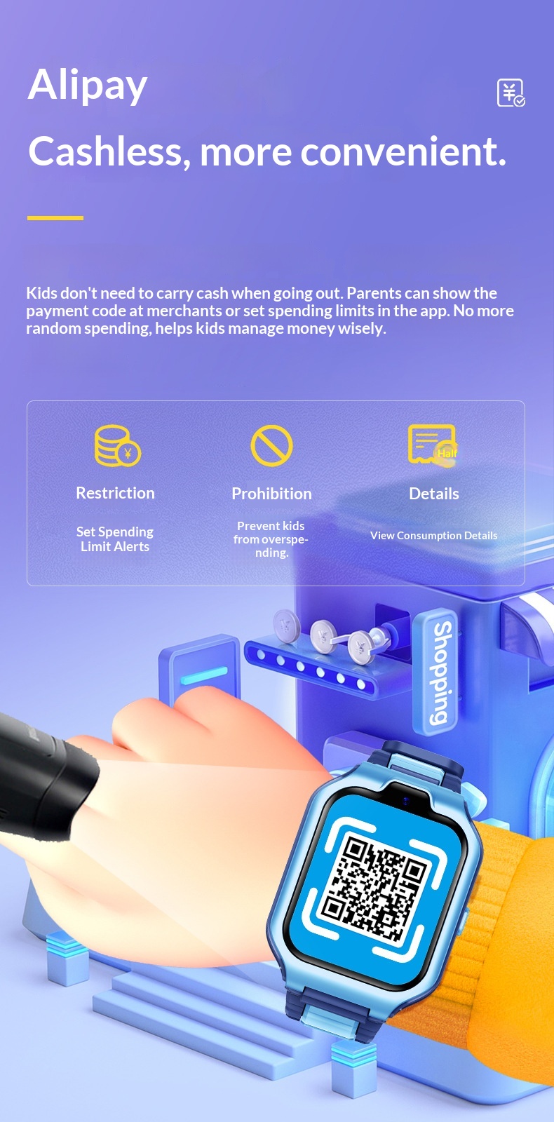 4G Full Netcom HD Video Call Smart GPS Real-time Positioning Class Disabled Children's Watch_voghion.com