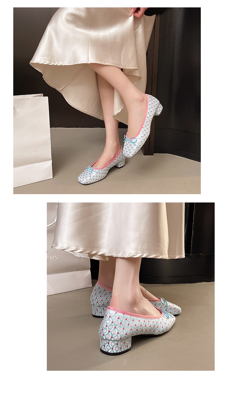 Dames ballerina's van mesh met strik en strass dansschoenen_voghion.com
