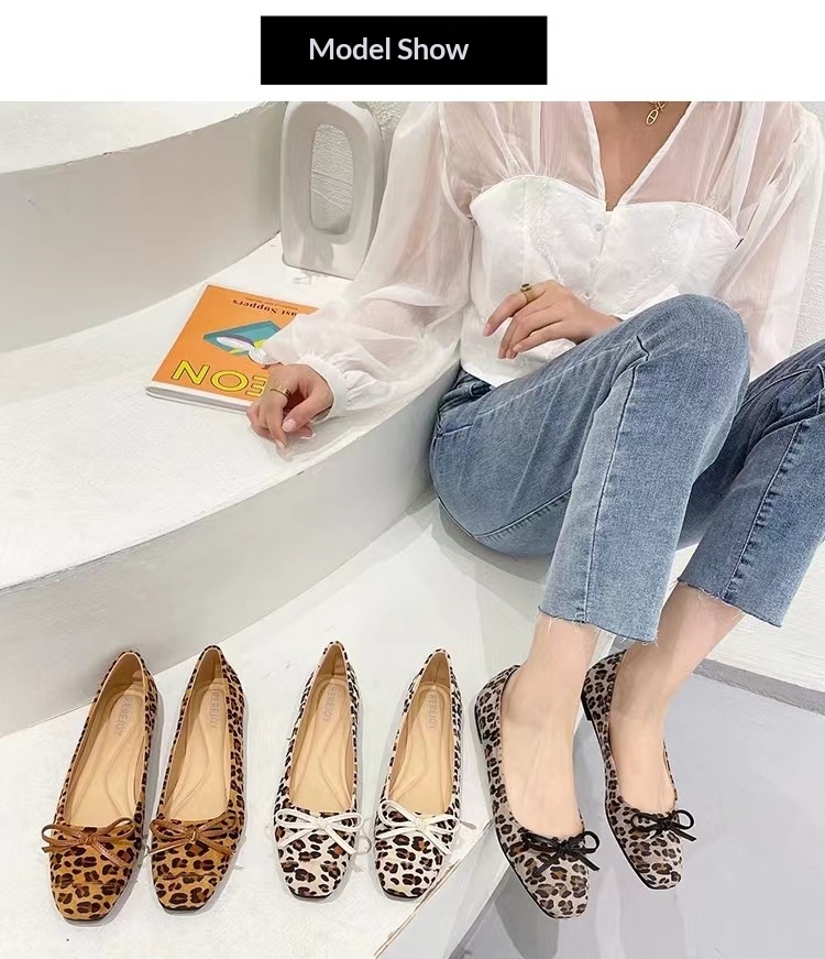 Sapatilhas de dança bailarina com estampado leopardo mulher_voghion.com