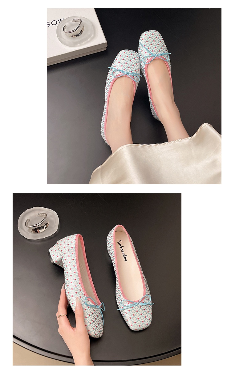 Dames ballerina's van mesh met strik en strass dansschoenen_voghion.com