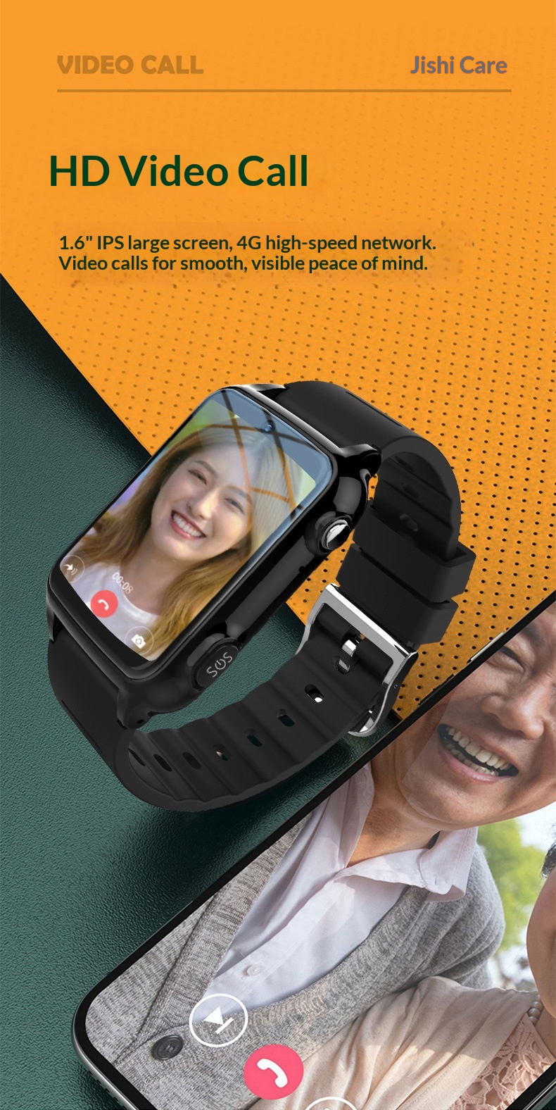 Smartwatch för äldre med pulsmätning och syrenivå_voghion.com