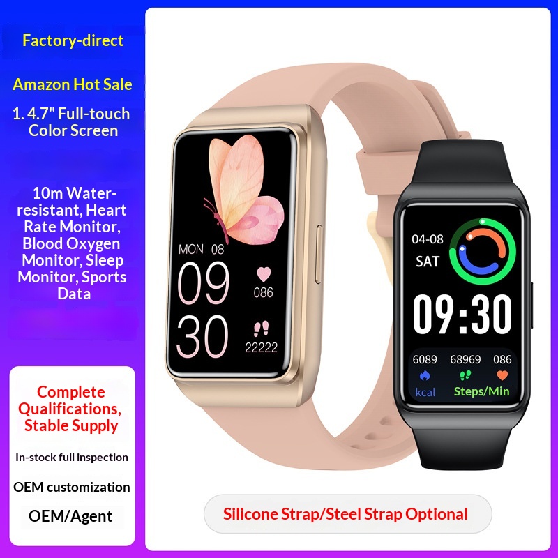 Grenzüberschreitender Verkaufsschlager: 1,47-Zoll-Touchscreen-Smart-Armband mit Herzfrequenzmessung, Schlafüberwachung, Push-Benachrichtigungen und Schrittzähler_voghion.com