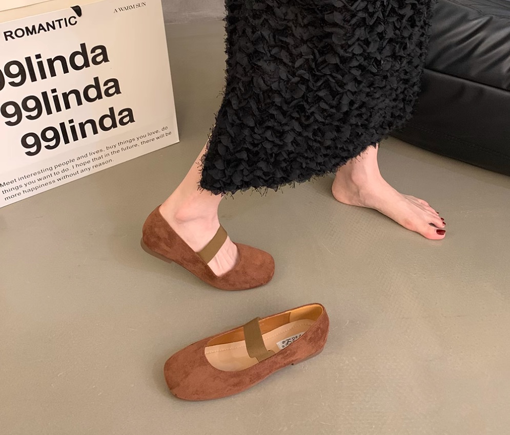 Retro dansskor för kvinnor med rosett och mjuk sula_voghion.com