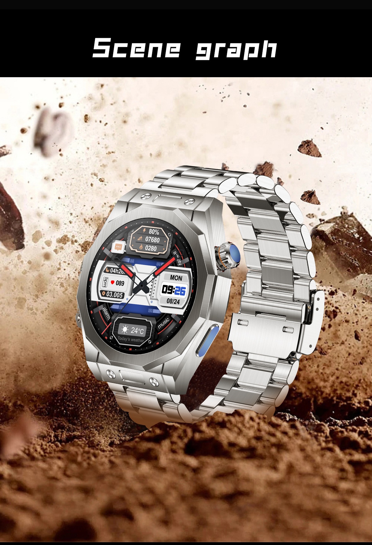Okosóra z18max bluetooth hívással és pulzusmérővel_voghion.com