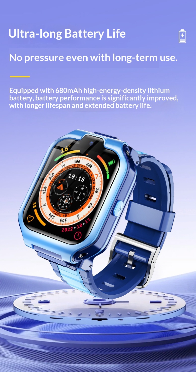 4G Full Netcom HD Video Call Smart GPS Real-time Positioning Class Disabled Children's Watch_voghion.com