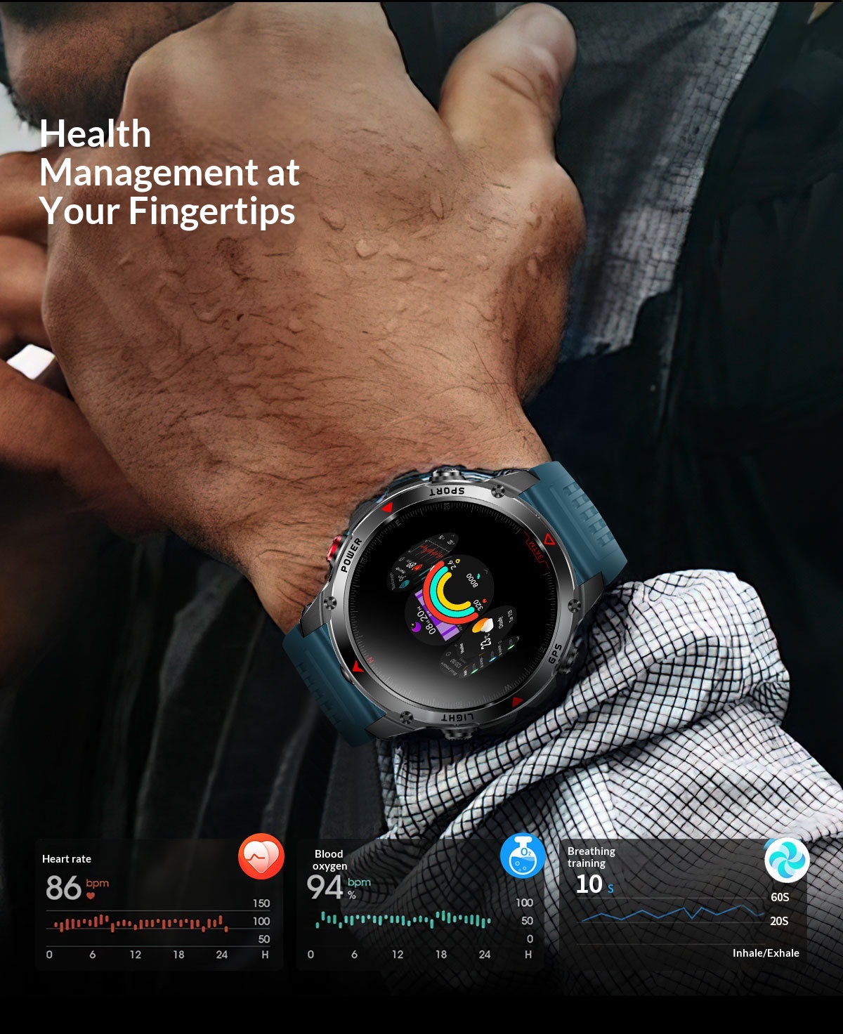 Smartwatch gps con chiamate bluetooth e torcia integrata_voghion.com