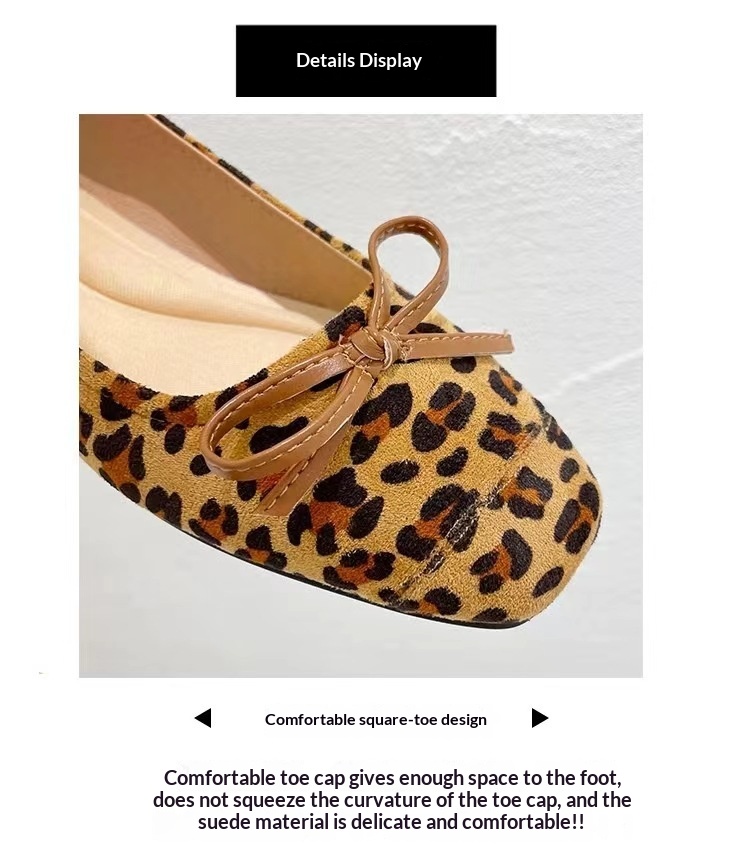 Sapatilhas de dança bailarina com estampado leopardo mulher_voghion.com