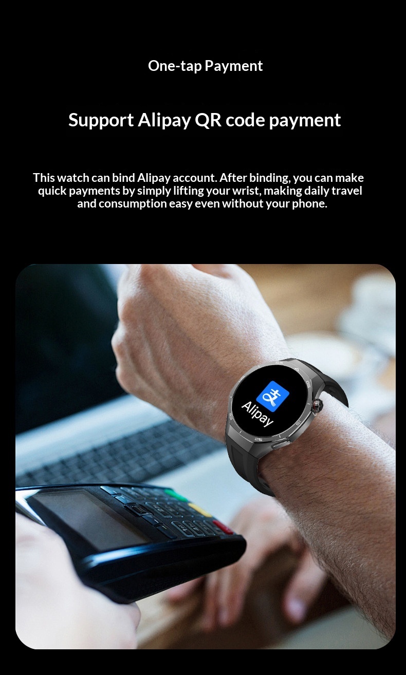 Smartwatch gt5p con ricarica wireless chiamate bluetooth ed nfc_voghion.com