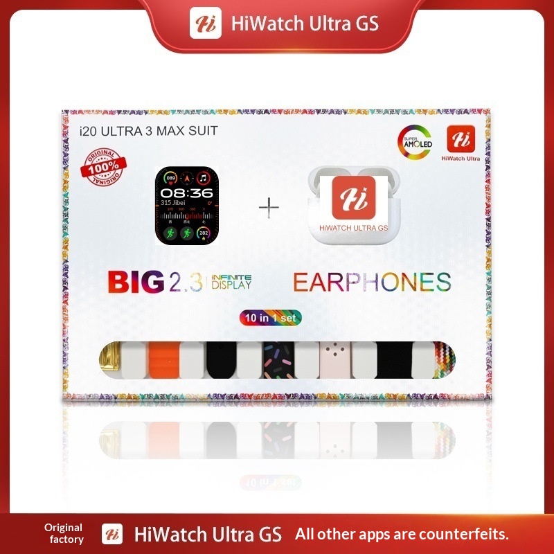 Smartwatch With Bluetooth Earphones 10-in-1 Premium Watch Set_voghion.com
