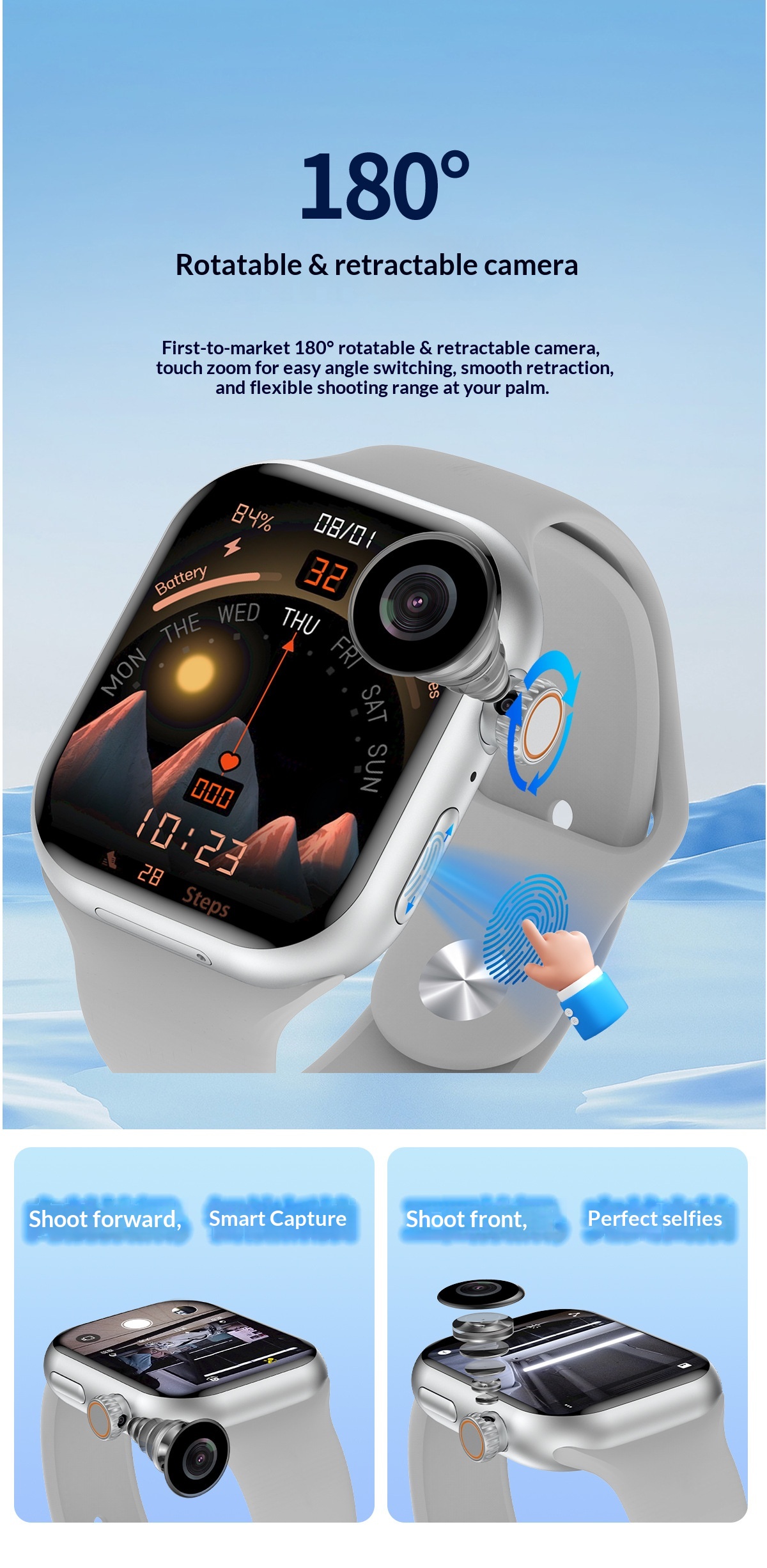 Smartwatch Cd20max+ With Card Slot Fingerprint And Morse Code_voghion.com