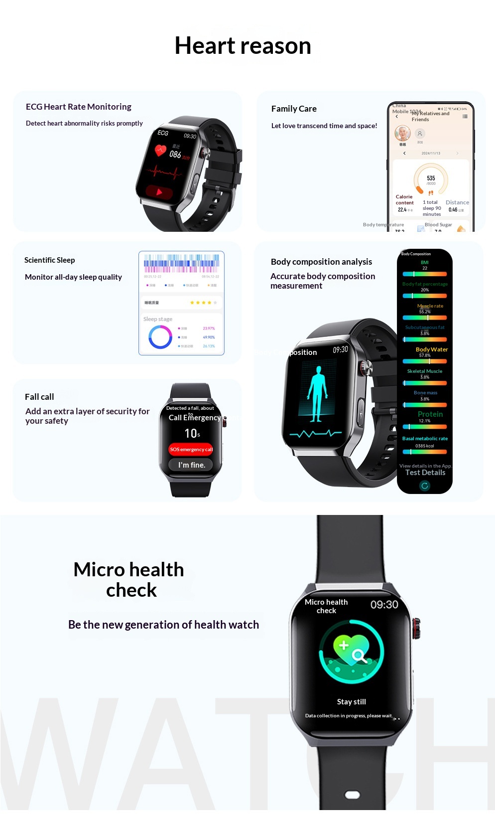 Smartwatch F700 Mit Gesundheitsüberwachung Und Körpercheck_voghion.com