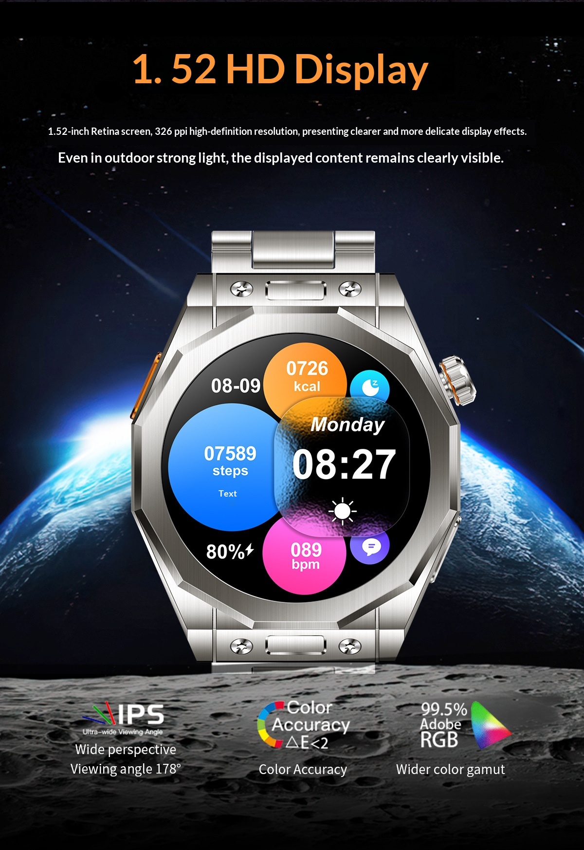 Okosóra z18max bluetooth hívással és pulzusmérővel_voghion.com