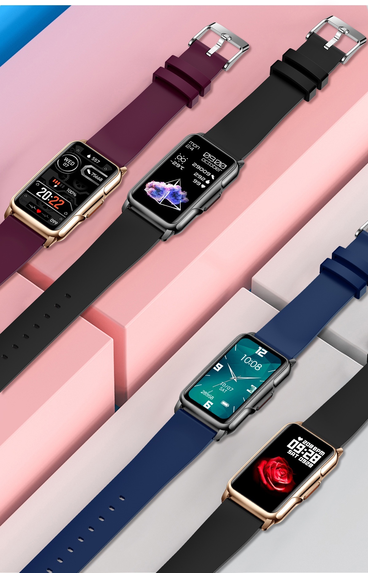 Smartwatch Für Damen Mit Herzfrequenz- Und Blutsauerstoffmessung_voghion.com