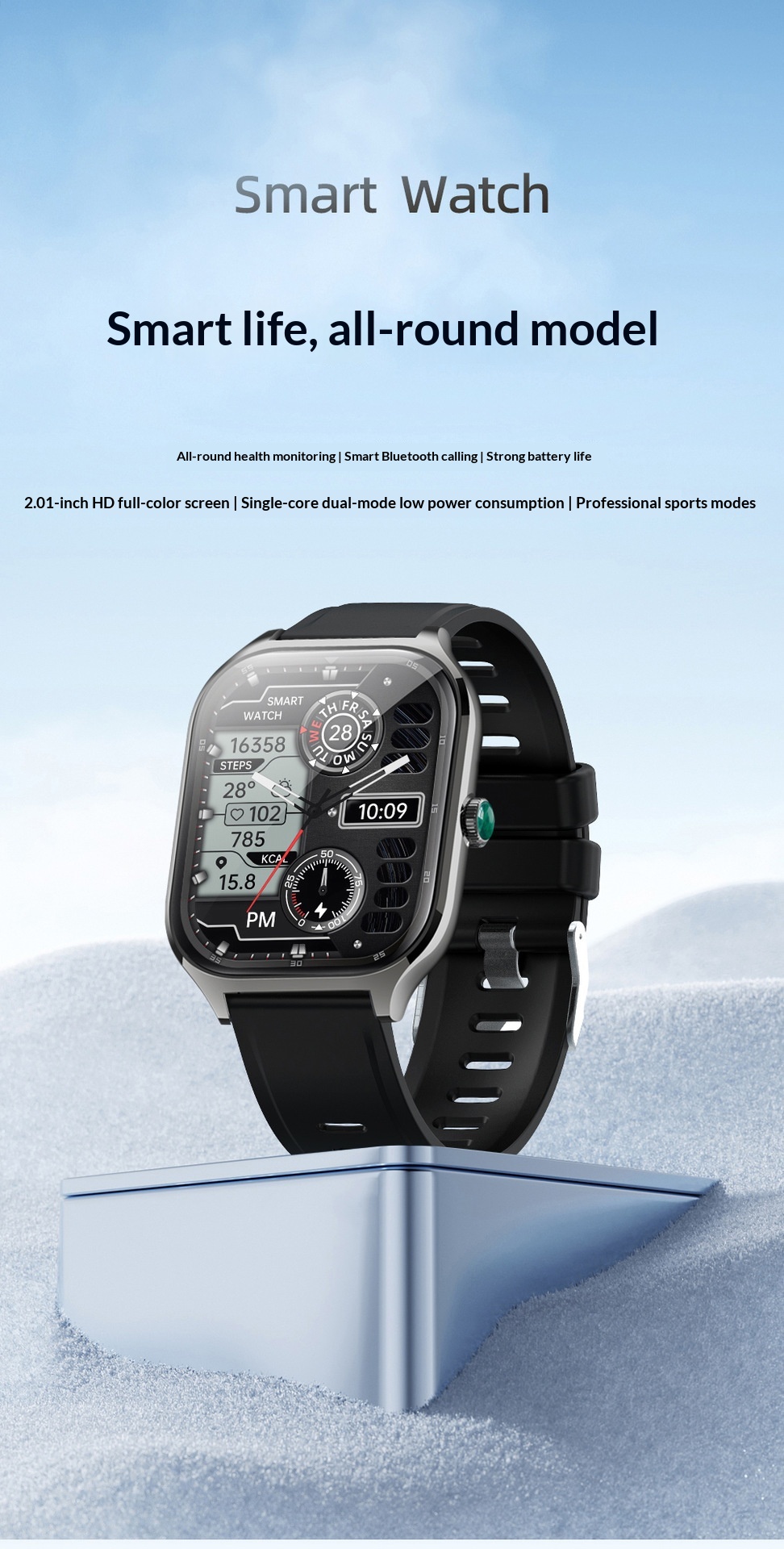 Smartwatch con llamadas bluetooth y seguimiento de salud_voghion.com