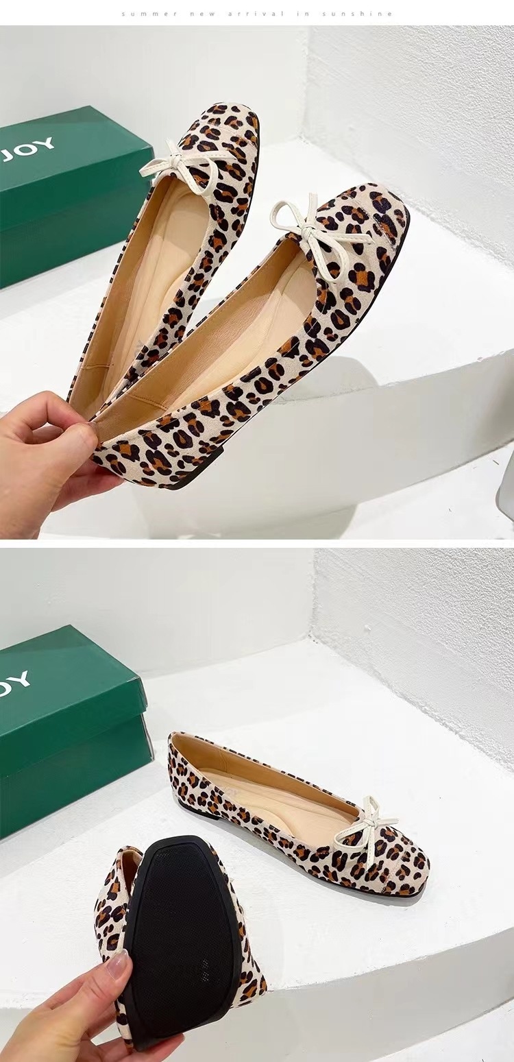 Sapatilhas de dança bailarina com estampado leopardo mulher_voghion.com