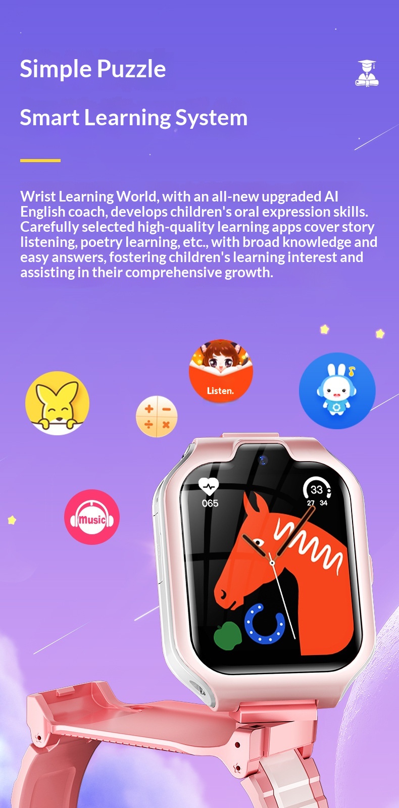 4G Full Netcom HD Video Call Smart GPS Real-time Positioning Class Disabled Children's Watch_voghion.com