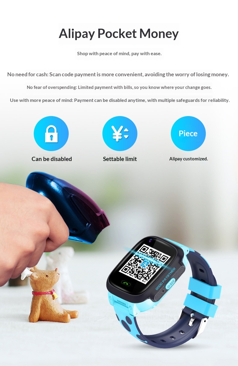 Kindersmartwatch met diepe waterdichtheid, wereldwijde 4G-ondersteuning, GPS-positionering, betaalfunctie, video en vreemde talen_voghion.com