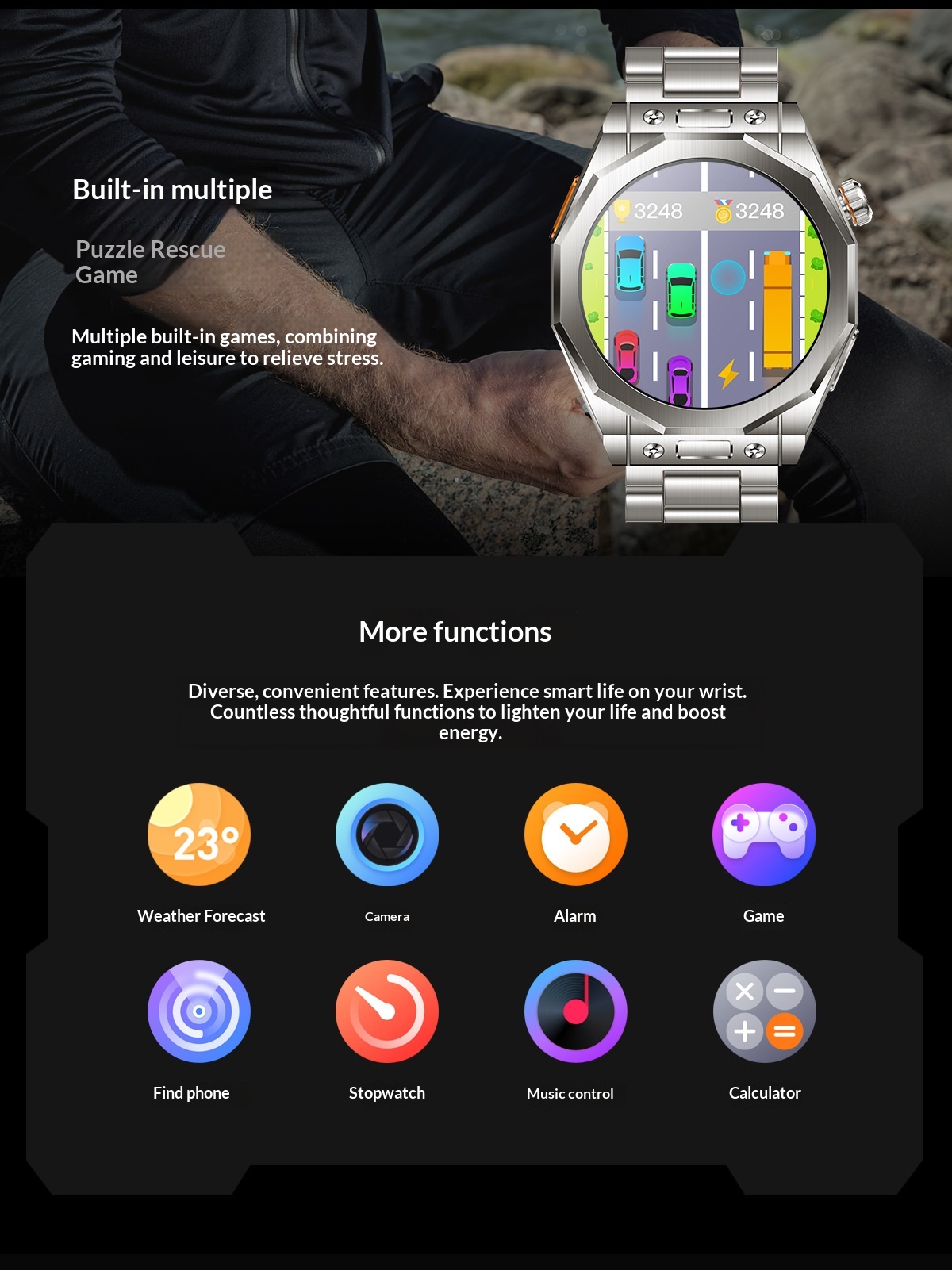 Okosóra z18max bluetooth hívással és pulzusmérővel_voghion.com