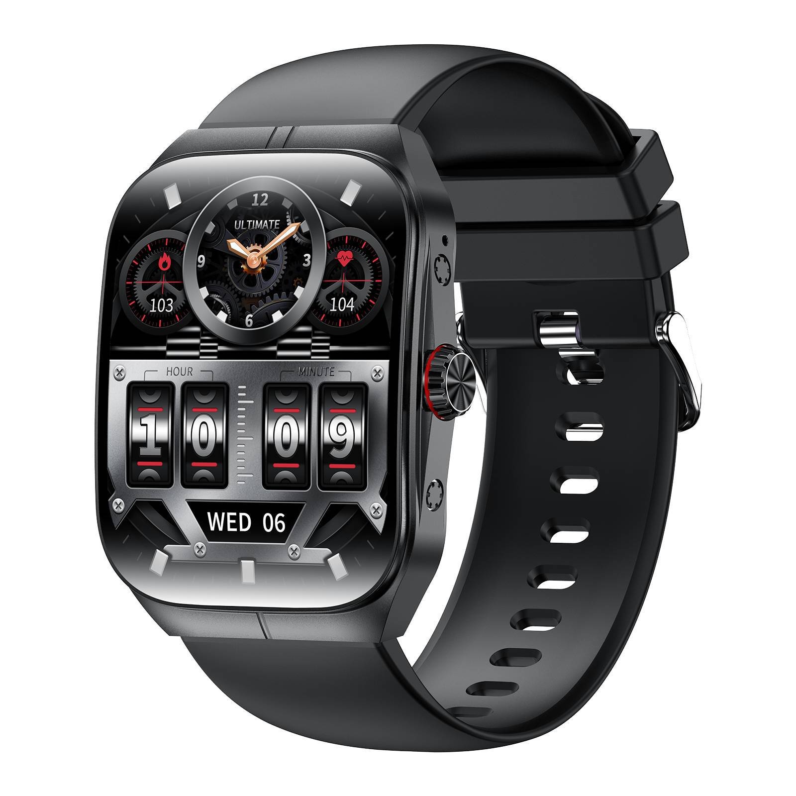 Smartwatch HK80 per transazioni transfrontaliere con NFC, Bluetooth, misurazione della pressione sanguigna e dell'ossigeno nel sangue, schermo touch curvo AMOLED e lunga durata della batteria._voghion.com
