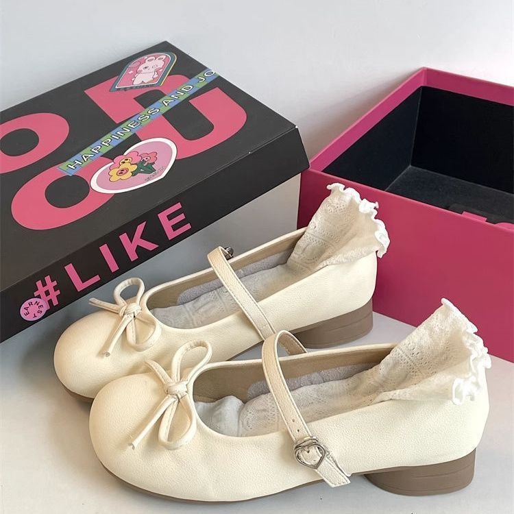 Mary Jane Dance Shoes With Bow And Single Strap For Women_voghion.com