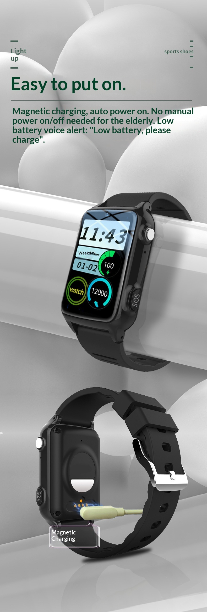 Smartwatch för äldre med pulsmätning och syrenivå_voghion.com