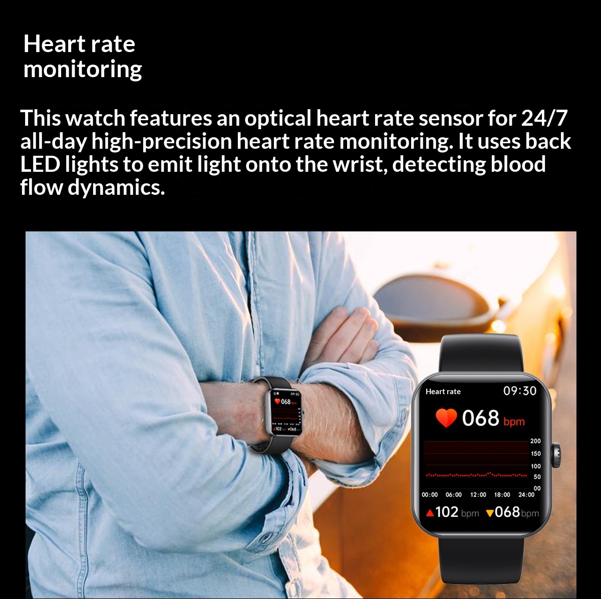 Smartwatch Mit Körpertemperatur Blutoxygen Und Herzfrequenz_voghion.com